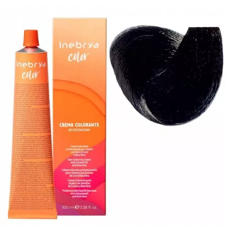 Inebrya Color, farba do włosów, koloryzacja trwała, 1/10, 100ml