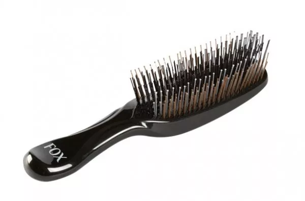 Fox Scalp, szczotka do masażu skóry głowy i rozczesywania włosów, Black Shine, ref.1509397
