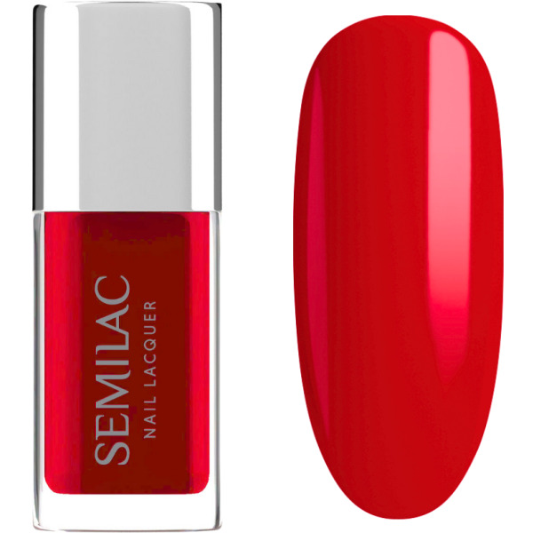 Semilac, klasyczny lakier do paznokci, 120 Neon Red, 9ml