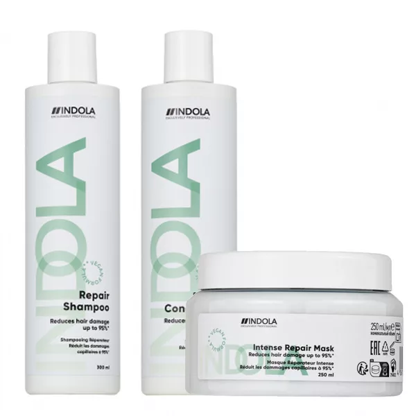 Indola Repair, zestaw regenerujący do włosów, szampon + odżywka + maska, 2x300ml + 250ml