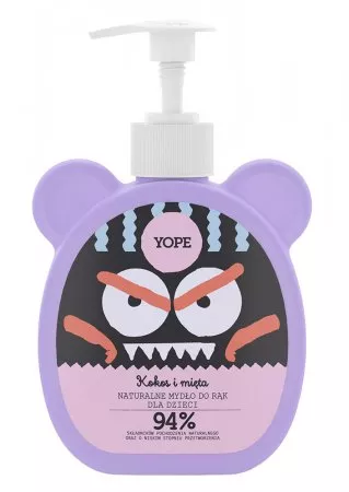 Yope, naturalne mydło dla dzieci, Kokos i mięta, 400ml