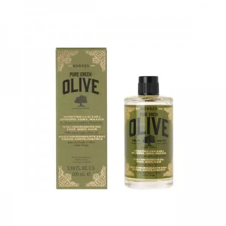 Korres Olive, olejek odżywczy do twarzy, ciała i włosów 3w1, 100ml