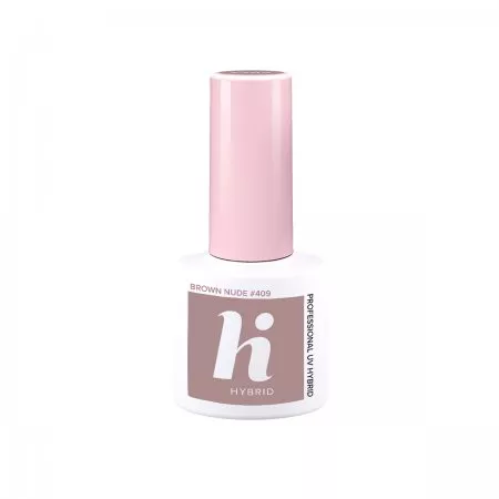 hi hybrid, lakier hybrydowy, 5ml, #409 Brown Nude