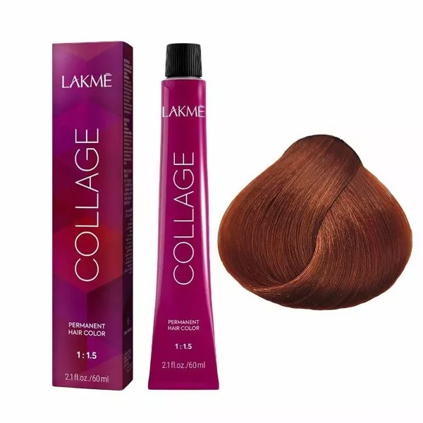 Lakme Collage, farba do włosów trwale koloryzująca, 7/45, 60ml