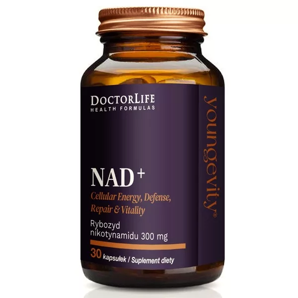 Doctor Life NAD+ Rybozyd Nikotynamidu suplement diety 30 kapsułek