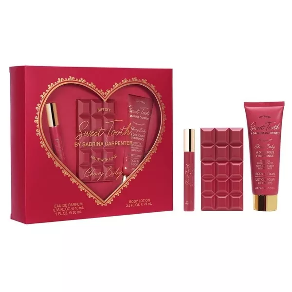 Sabrina Carpenter Sweet Tooth Cherry Baby zestaw woda perfumowana spray 30ml + woda perfumowana spray 10ml + balsam do ciała 75ml (W)