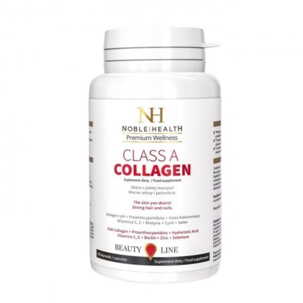 Noble Health Class A Collagen naturalny kolagen rybi suplement diety 90 kapsułek