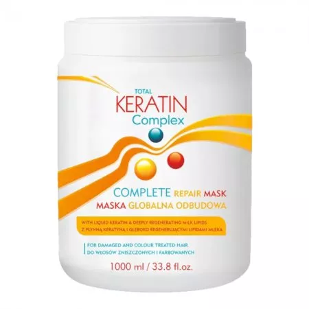 Cece Total Keratin Complex, Complete Repair, maska odbudowująca włosy, 1000ml