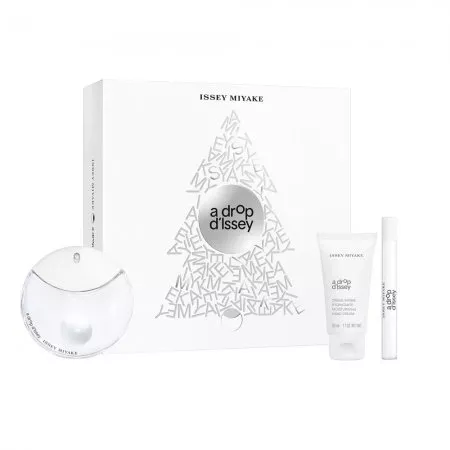 Issey Miyake A Drop D'issey zestaw woda perfumowana spray 90ml + woda perfumowana spray 10ml + krem do rąk 50ml (W)