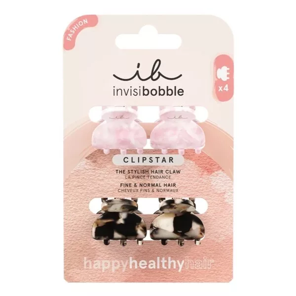 Invisibobble Clipstar Fashion zestaw mini klamer do włosów Petit Four 4szt.