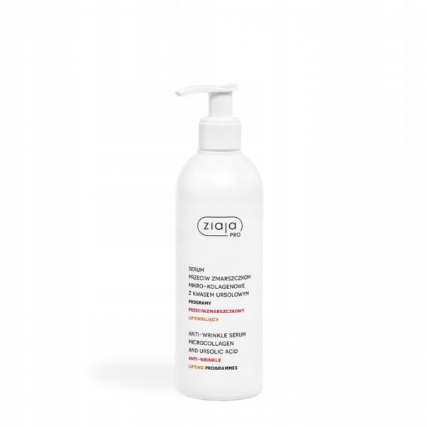 Ziaja Pro Program przeciwzmarszczkowy liftingujący, serum przeciw zmarszczkom mikro-kolagenowe z kwasem ursolowym, 270ml
