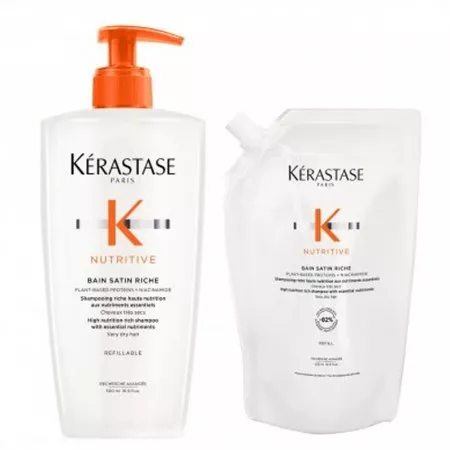 Kerastase Nutritive, zestaw kąpiel wzbogacona, 500ml + refill 500ml