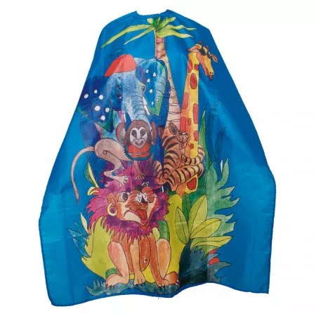 Efalock Wildlife, dziecięca peleryna fryzjerska, wodoodporna, 90x125 cm, 100% poliester