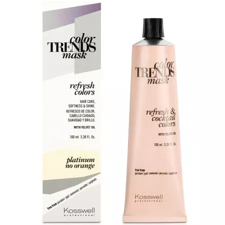 Kosswell Color Trends Mask, kremowa farba do półtrwałej koloryzacji, platinum no orange, 100ml