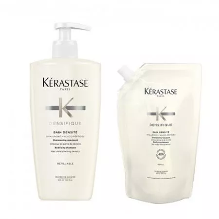 Kerastase Densifique, zestaw zagęszczający włosy, kąpiel + refill, 500ml + 500ml