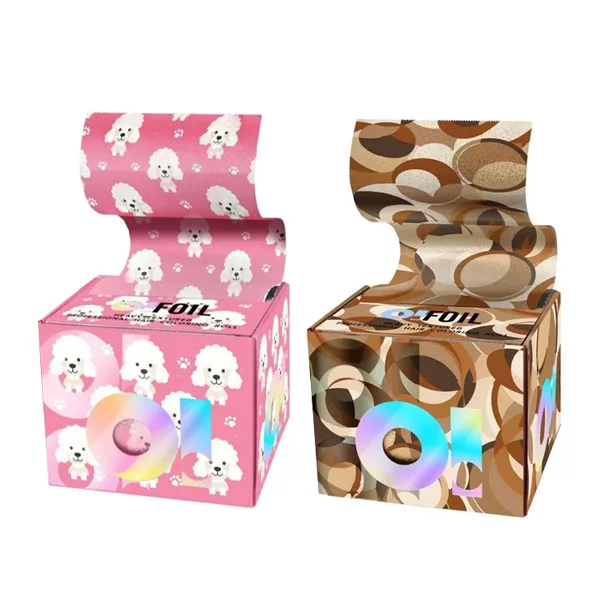 O! Tools, zestaw ryflowanych folii w rolce do koloryzacji włosów, Poodle Puff + Looped, 2x100m