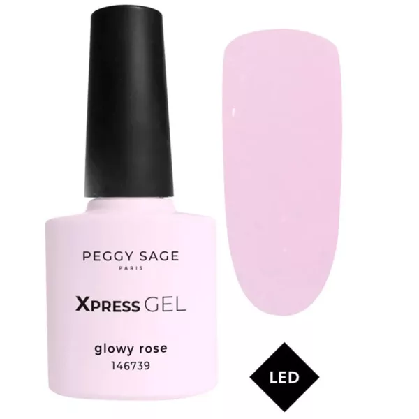 Peggy Sage Xpress Gel, żel, top i baza 3w1 do paznokci, Glowy Rose, 7ml