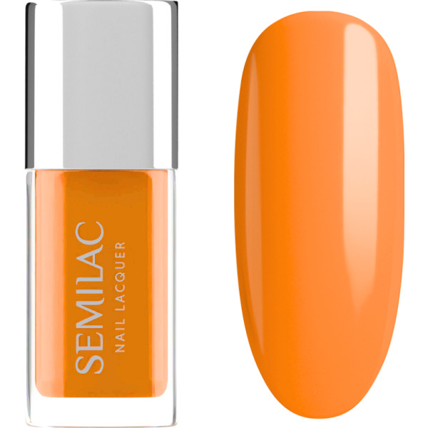 Semilac, klasyczny lakier do paznokci, 121 Neon Orange, 9ml