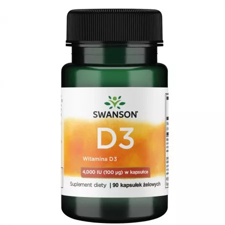 Swanson Witamina D-3 4000IU 90 kaps