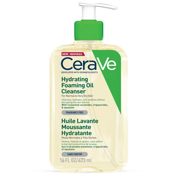 CeraVe, nawilżający pieniący się olejek do mycia, 473ml