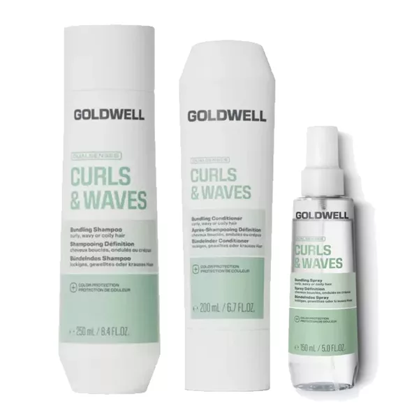 Goldwell Dualsenses Curls & Waves, nawilżający zestaw do włosów kręconych, szampon + odżywka + serum