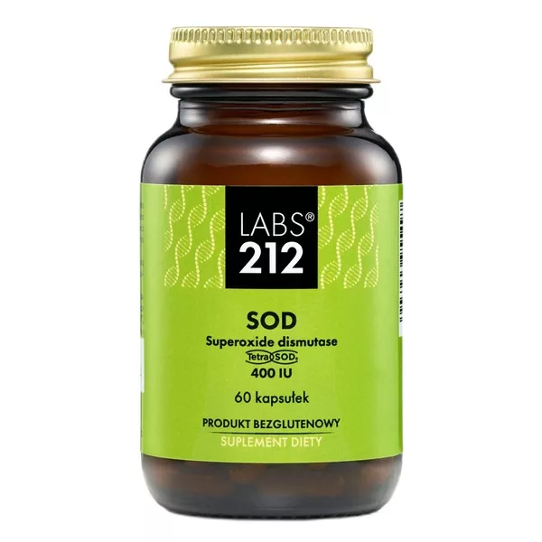 LABS212 SOD superoxide dismutase Tetra-SOD suplement diety 60 kapsułek