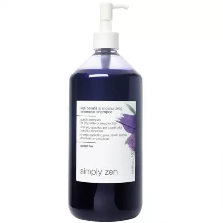 Simply Zen Age benefit&moisturizing whiteness, szampon schładzający kolor włosów, 1000ml