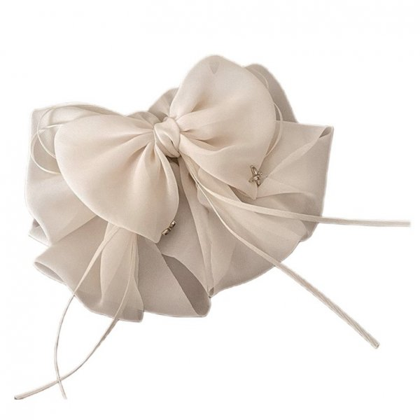 Ecarla Tiulowa spinka do włosów Beżowa SP325B