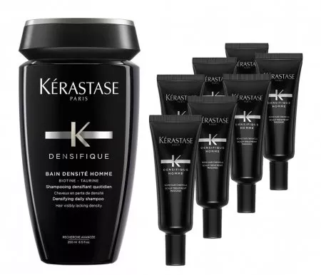 Kerastase Densifique, męski zestaw zagęszczający włosy, 250ml + 7x6ml