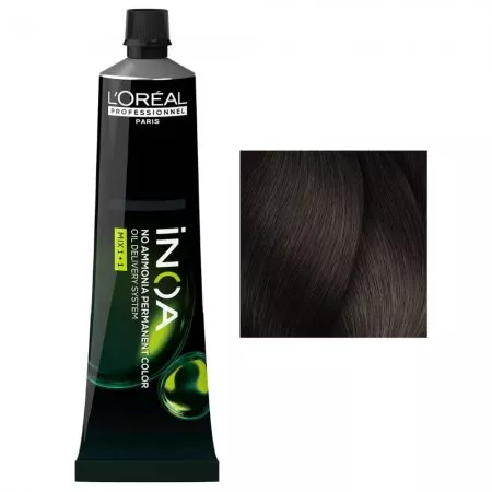 Loreal Inoa, farba do włosów w kremie bez amoniaku, 5.8, 60g
