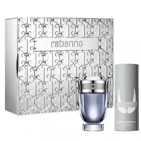 Paco Rabanne Invictus zestaw woda toaletowa spray 100ml + dezodorant spray 150ml (M)