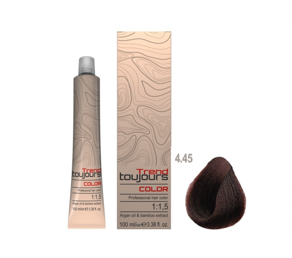 Trend Toujours Professional Color Care, farba do włosów, 4.45, 100ml