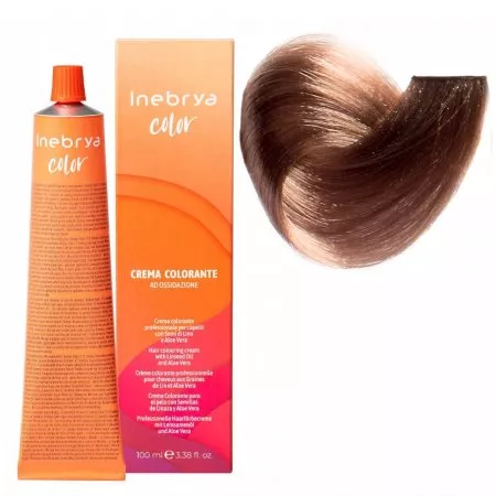 Inebrya Color, farba do włosów, koloryzacja trwała, 8/7, 100ml