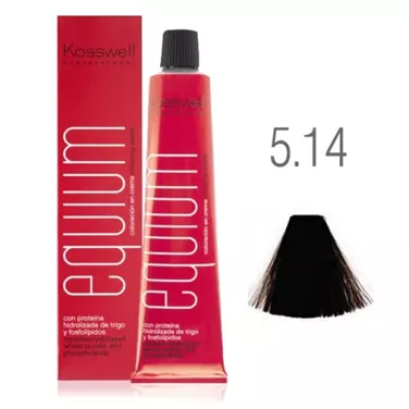 Kosswell Equium 5.14, Profesjonalna farba do włosów, Ciemny orzech laskowy, 60ml