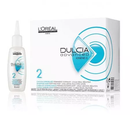 Loreal Dulcia Advanced, trwała ondulacja, 2 - włosy uwrażliwione, koloryzowane, porowate, 12x75ml
