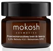 Mokosh, przeciwzmarszczkowy krem do twarzy 0,5% Retinolu H10 i Retinoinianu HPR, 15ml