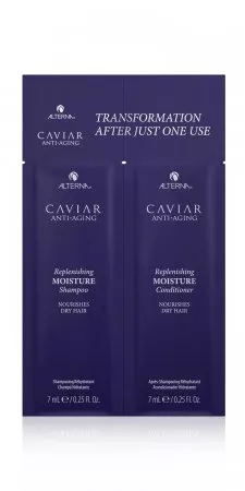 Alterna Caviar Anti-Aging, szampon i odżywka nawilżająca do włosów suchych, 2x7ml