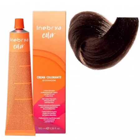Inebrya Color, farba do włosów, koloryzacja trwała, 4/7, 100ml
