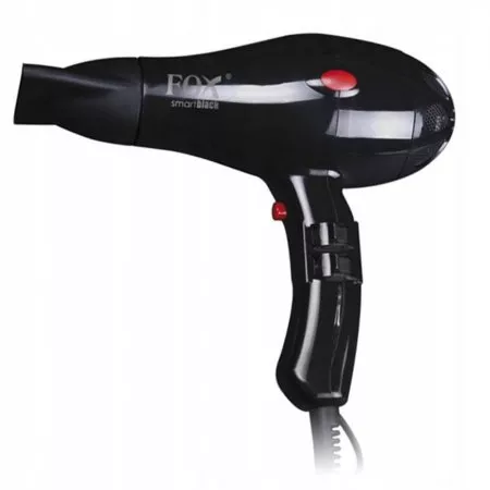 Fox Smart Black, profesjonalna kompaktowa suszarka do włosów z jonizacją, 2100W, czarna