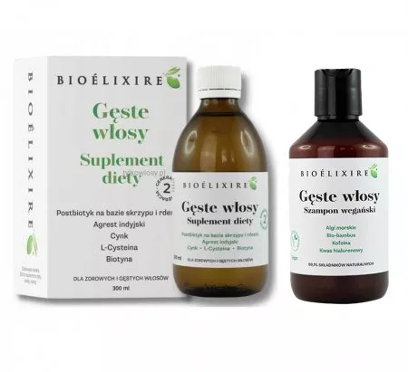 Bioelixire, zestaw przeciw wypadaniu włosów "Gęste Włosy", szampon + suplement w syropie