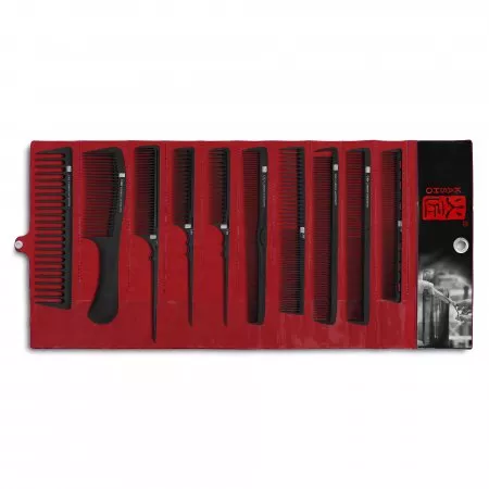 Kasho, zestaw 10 grzebieni w pokrowcu