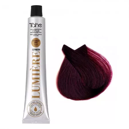 Tahe Lumiere Express, farba do włosów z keratyną i olejkiem arganowym, koloryzacja trwała, 6.66, 100ml