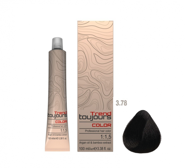 Trend Toujours Professional Color Care, farba do włosów, 3.78, 100ml