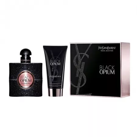 Yves Saint Laurent Black Opium Pour Femme zestaw woda perfumowana spray 50ml + balsam do ciała 50ml (W)