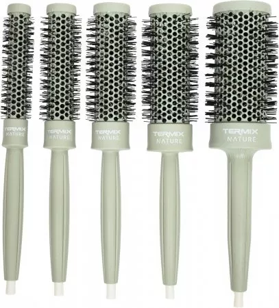 Termix Nature, zestaw 5 szczotek do włosów + torba shopper (17mm+23mm+28mm+32mm+43mm)