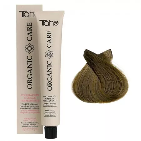 Tahe Organic Care, organiczna farba do włosów bez amoniaku, 7.34, 100ml
