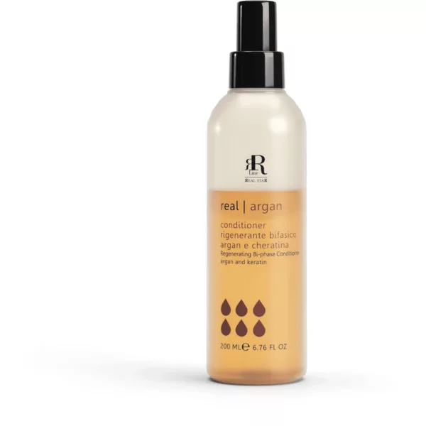 RR Line Argan Star, dwufazowa odżywka regenerująca z olejkiem arganowym i keratyną, 200ml