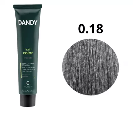 Dandy Hair Color, krem koloryzujący Cover 0.18, świetlisty srebrny, 60ml