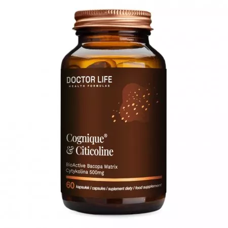 Doctor Life Cognique& Citicoline Cytykolina 500mg suplement diety 60 kapsułek