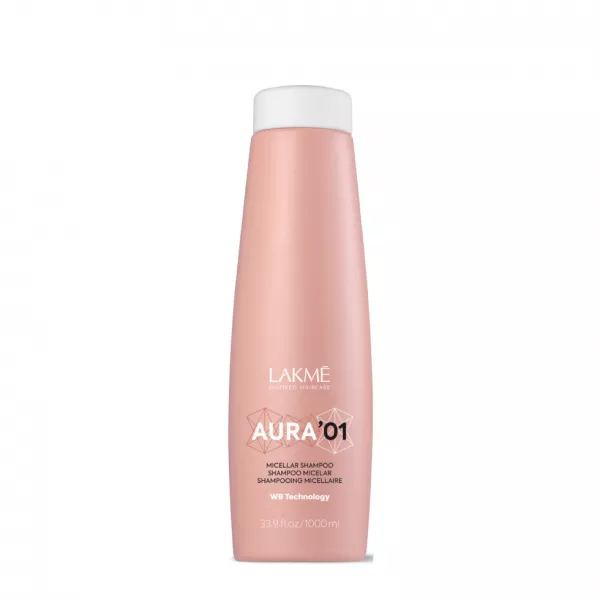 Lakme Aura '01 Micellar Shampoo, szampon micelarny z kwasem hialuronowym przed zabiegiem hialuroplastii, 1000ml